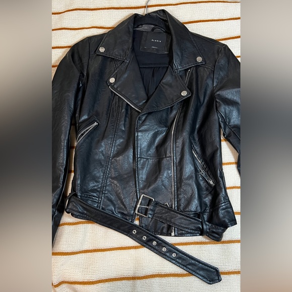 Faux Leather Jacket (Black) | Size Small - Picture 1 of 4